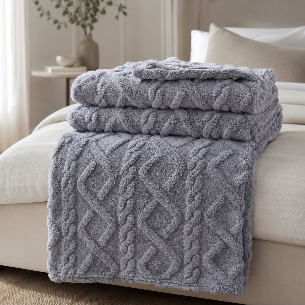 Lightweight Coral Fleece Throw Blanket for Sofa and Bed Use Soft and Easy to Clean | ribuella