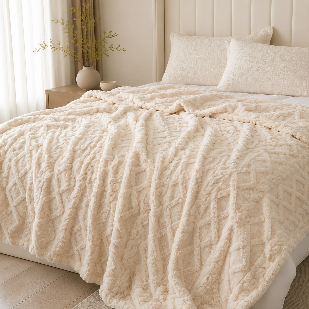 Lightweight Coral Fleece Throw Blanket for Sofa and Bed Use Soft and Easy to Clean | ribuella