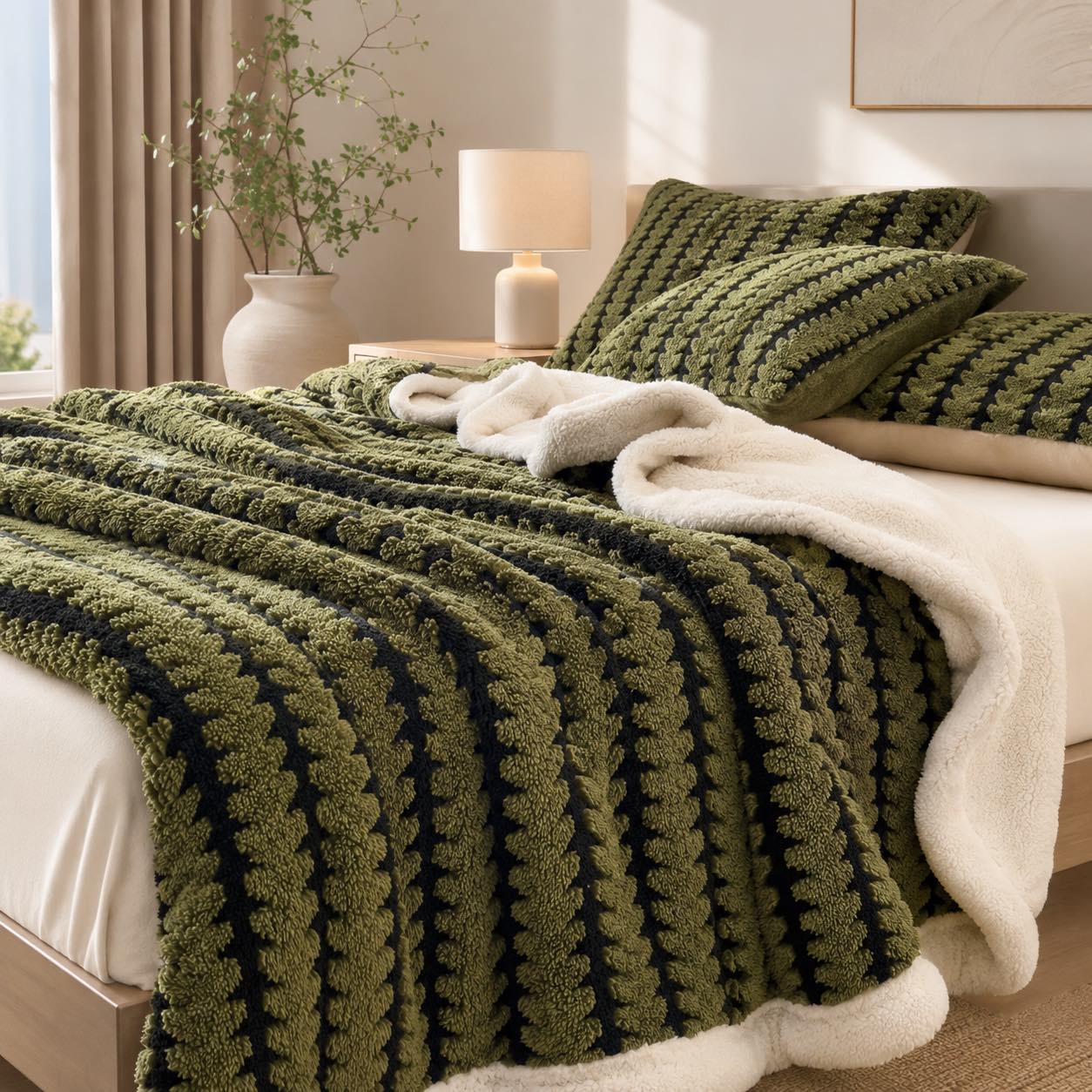 Cozy Flannel Throw Blanket Lightweight Soft Velvet Portable Nap Blanket for Home Travel | ribuella