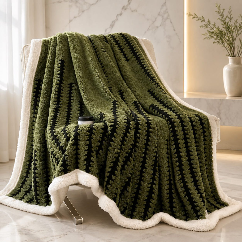Cozy Flannel Throw Blanket Lightweight Soft Velvet Portable Nap Blanket for Home Travel | ribuella