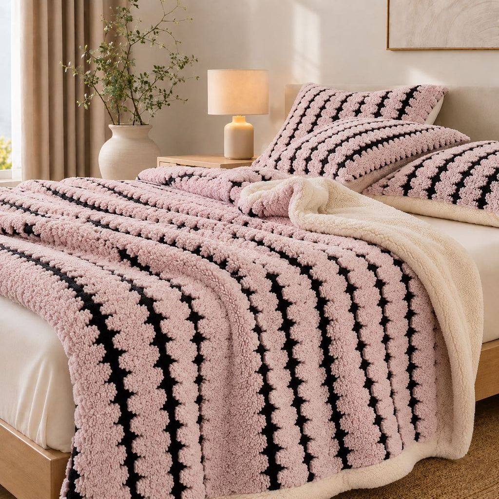 Cozy Flannel Throw Blanket Lightweight Soft Velvet Portable Nap Blanket for Home Travel | ribuella