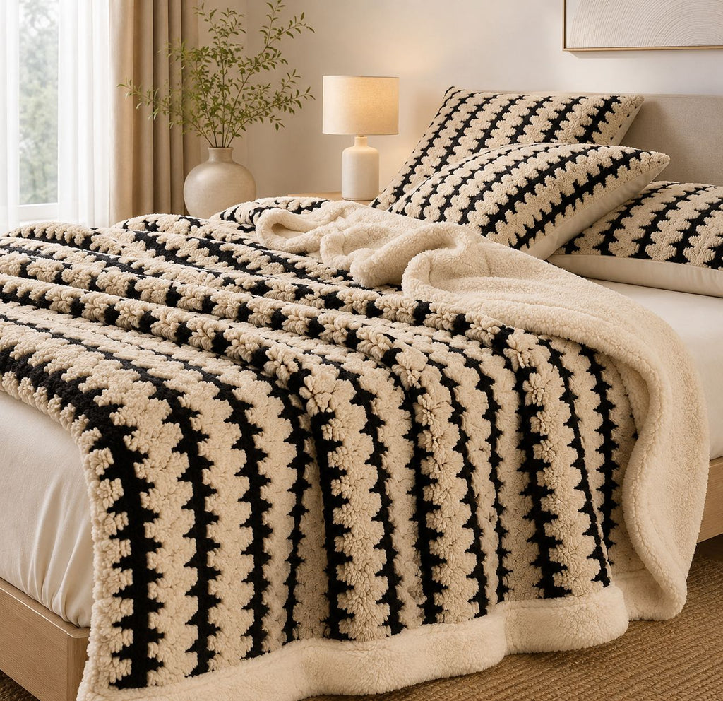 Cozy Flannel Throw Blanket Lightweight Soft Velvet Portable Nap Blanket for Home Travel | ribuella