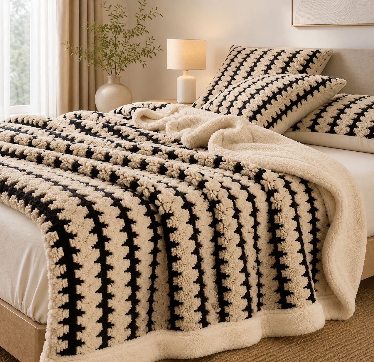 Cozy Flannel Throw Blanket Lightweight Soft Velvet Portable Nap Blanket for Home Travel | ribuella