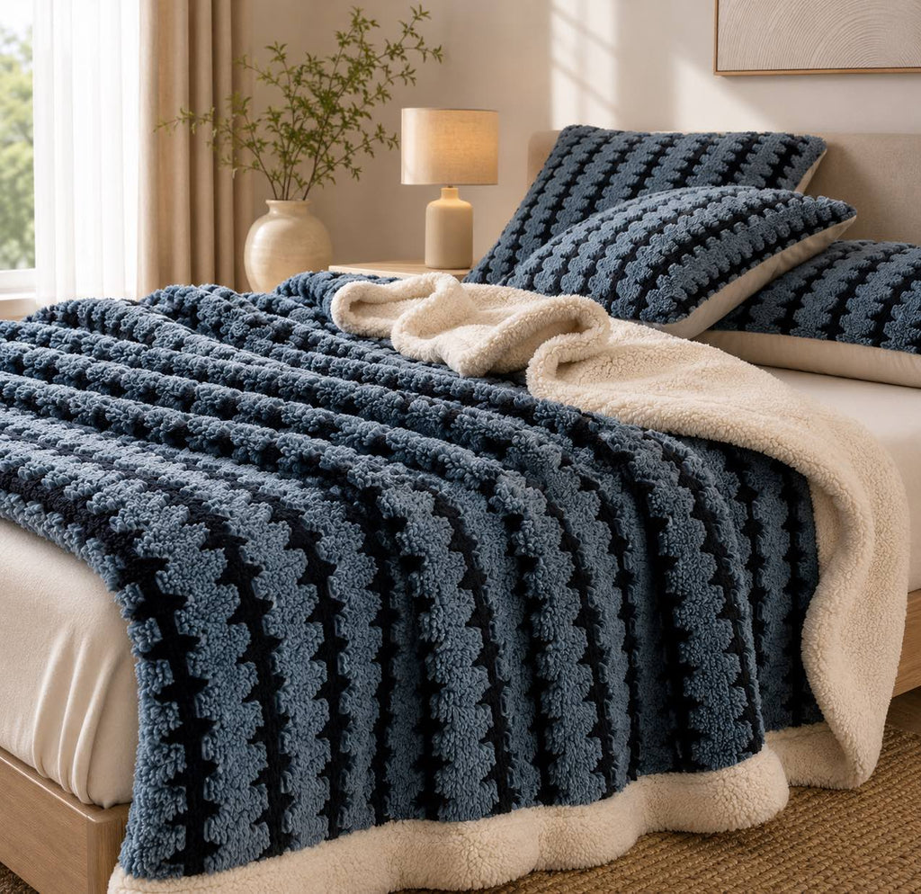 Cozy Flannel Throw Blanket Lightweight Soft Velvet Portable Nap Blanket for Home Travel | ribuella