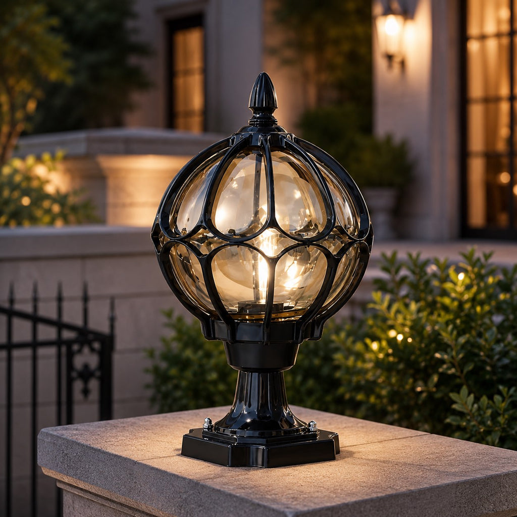 Modern Outdoor Wall Light Metal Base Glass Shade IP65 Rated | ribuella