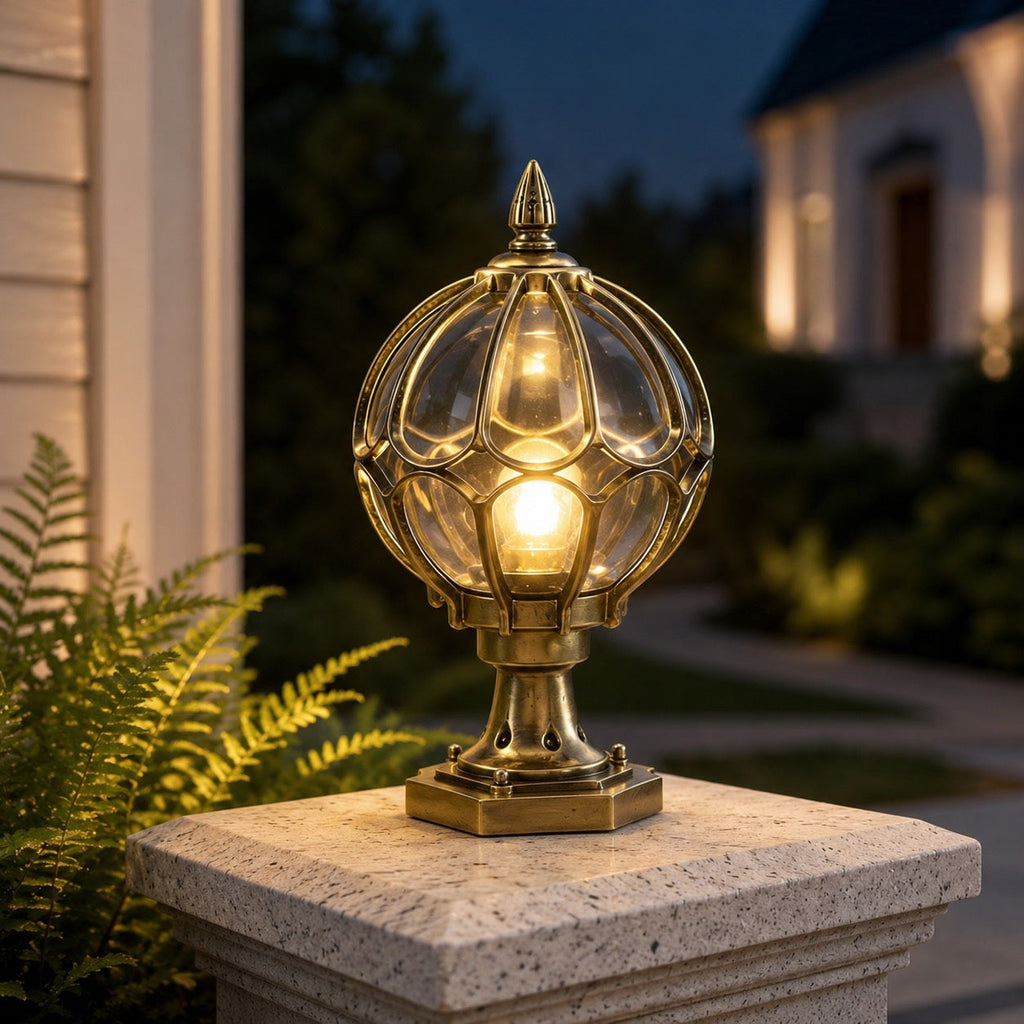 Modern Outdoor Wall Light Metal Base Glass Shade IP65 Rated | ribuella