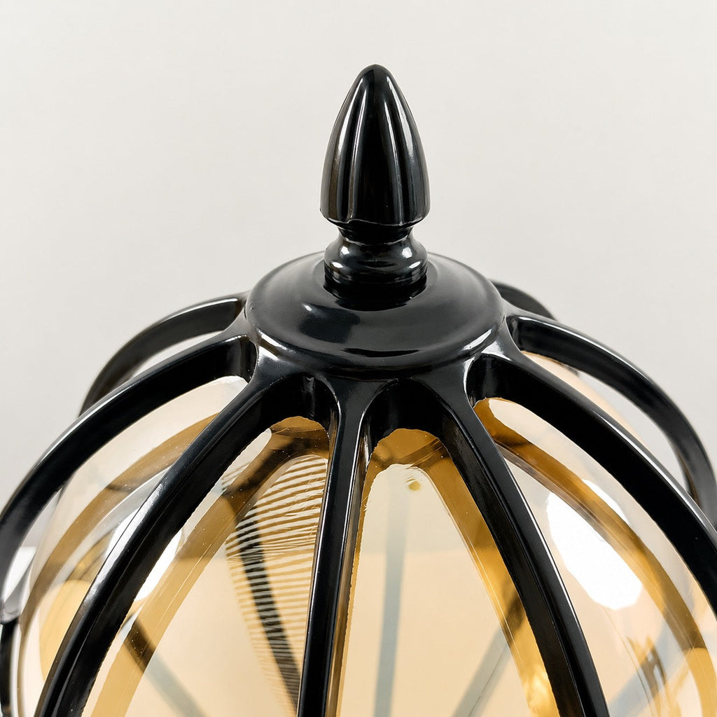 Modern Outdoor Wall Light Metal Base Glass Shade IP65 Rated | ribuella