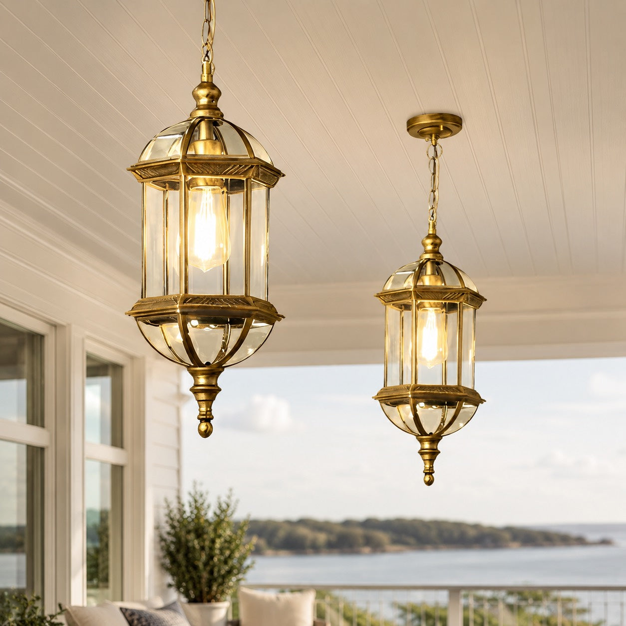Vintage-Außen-Pendelleuchte, wandmontiert, höhenverstellbar, aus Druckgussaluminium, wasserdichte LED | ribuella
