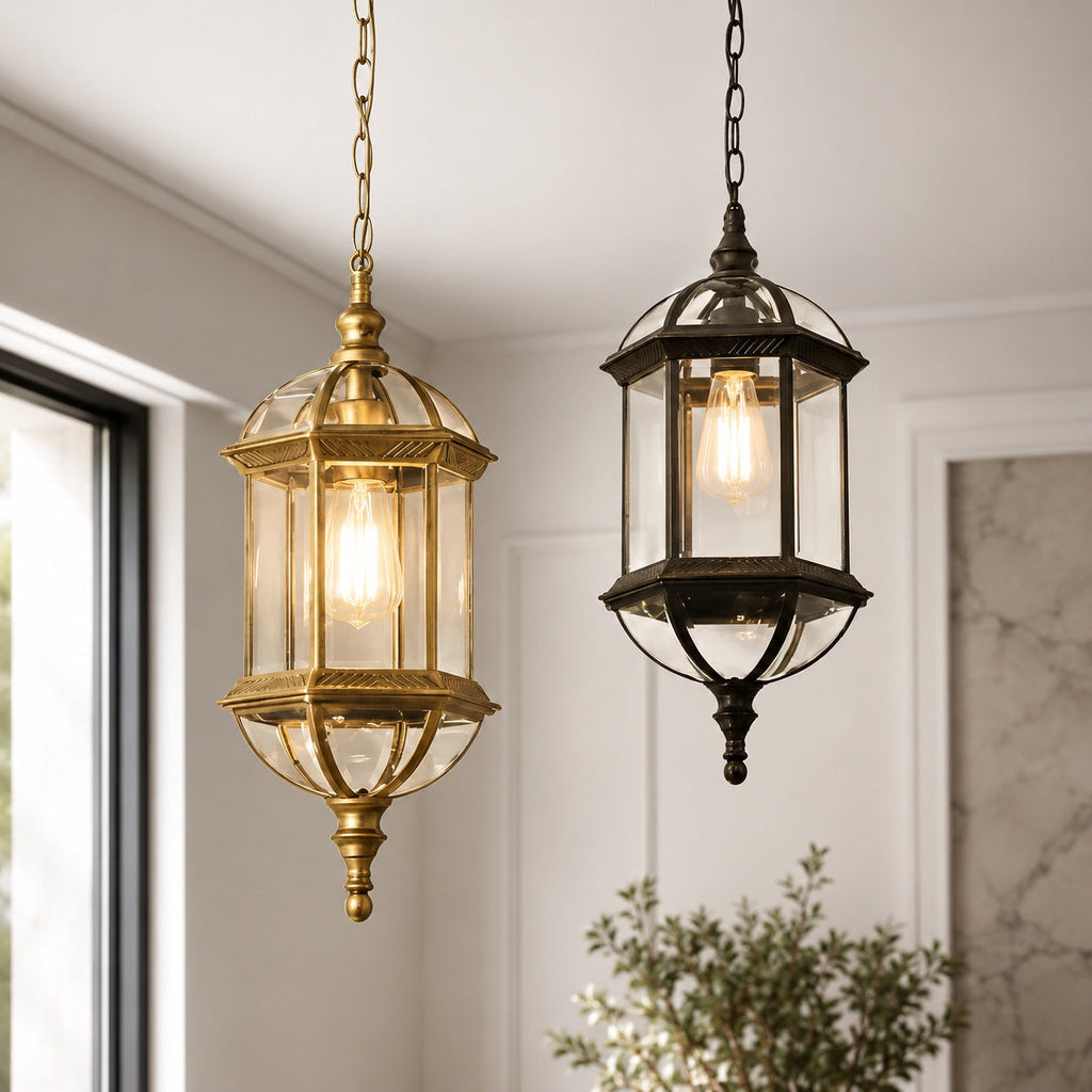 Vintage-Außen-Pendelleuchte, wandmontiert, höhenverstellbar, aus Druckgussaluminium, wasserdichte LED | ribuella