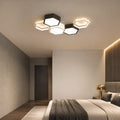 Modern Minimalist Indoor Ceiling Light Hexagon Design LED Adjustable Dimming Iron Acrylic | ribuella