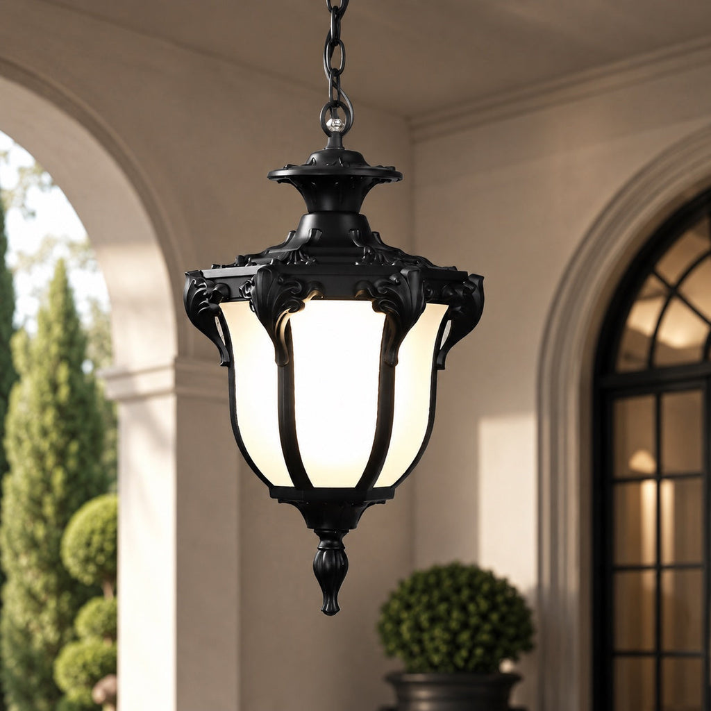 Vintage Outdoor Pendant Light Fixture Hanging Waterproof Aluminum Glass LED 5W 485lm | ribuella