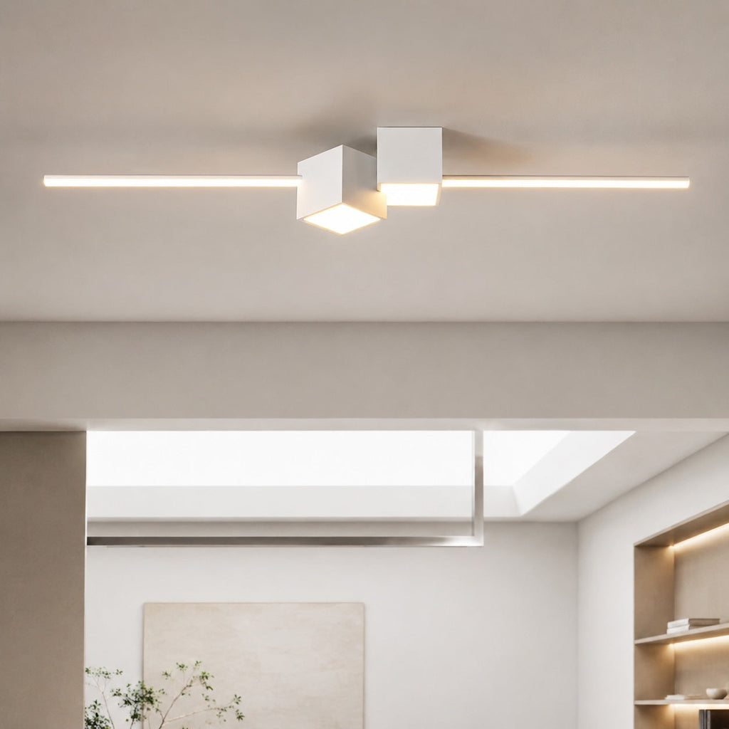 Modern Minimalist Flush Mount Ceiling Light LED Iron Acrylic Dimmable 3200 Lumens 32W 3000K-6000K | ribuella