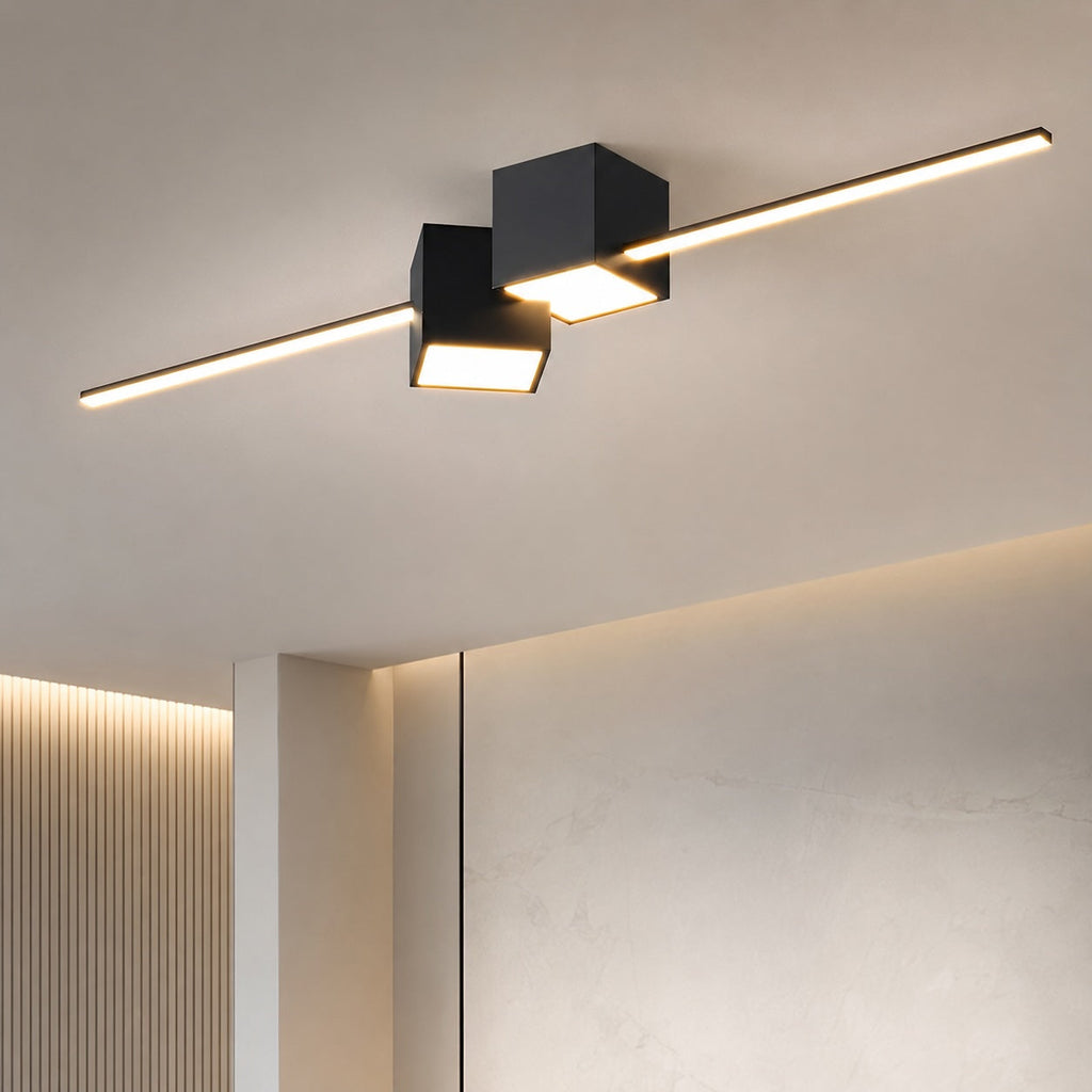 Modern Minimalist Flush Mount Ceiling Light LED Iron Acrylic Dimmable 3200 Lumens 32W 3000K-6000K | ribuella