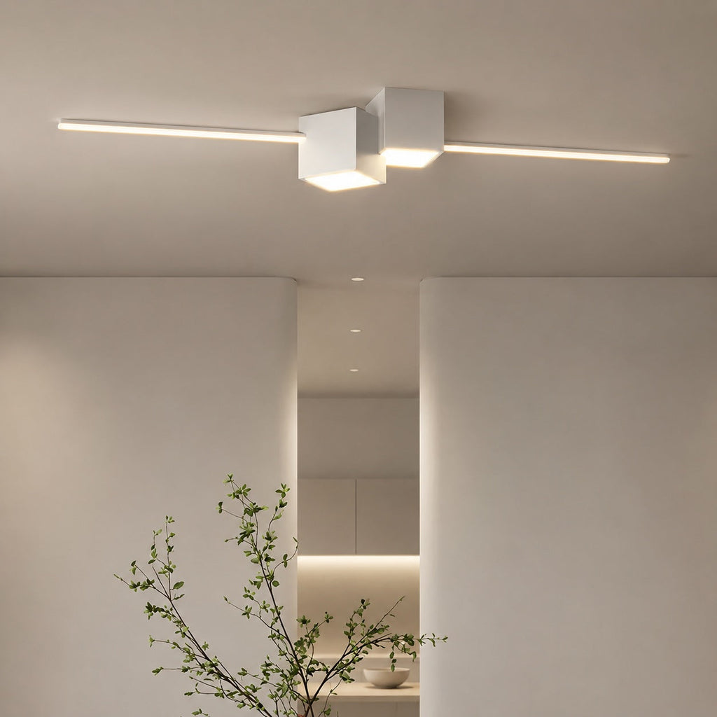 Modern Minimalist Flush Mount Ceiling Light LED Iron Acrylic Dimmable 3200 Lumens 32W 3000K-6000K | ribuella