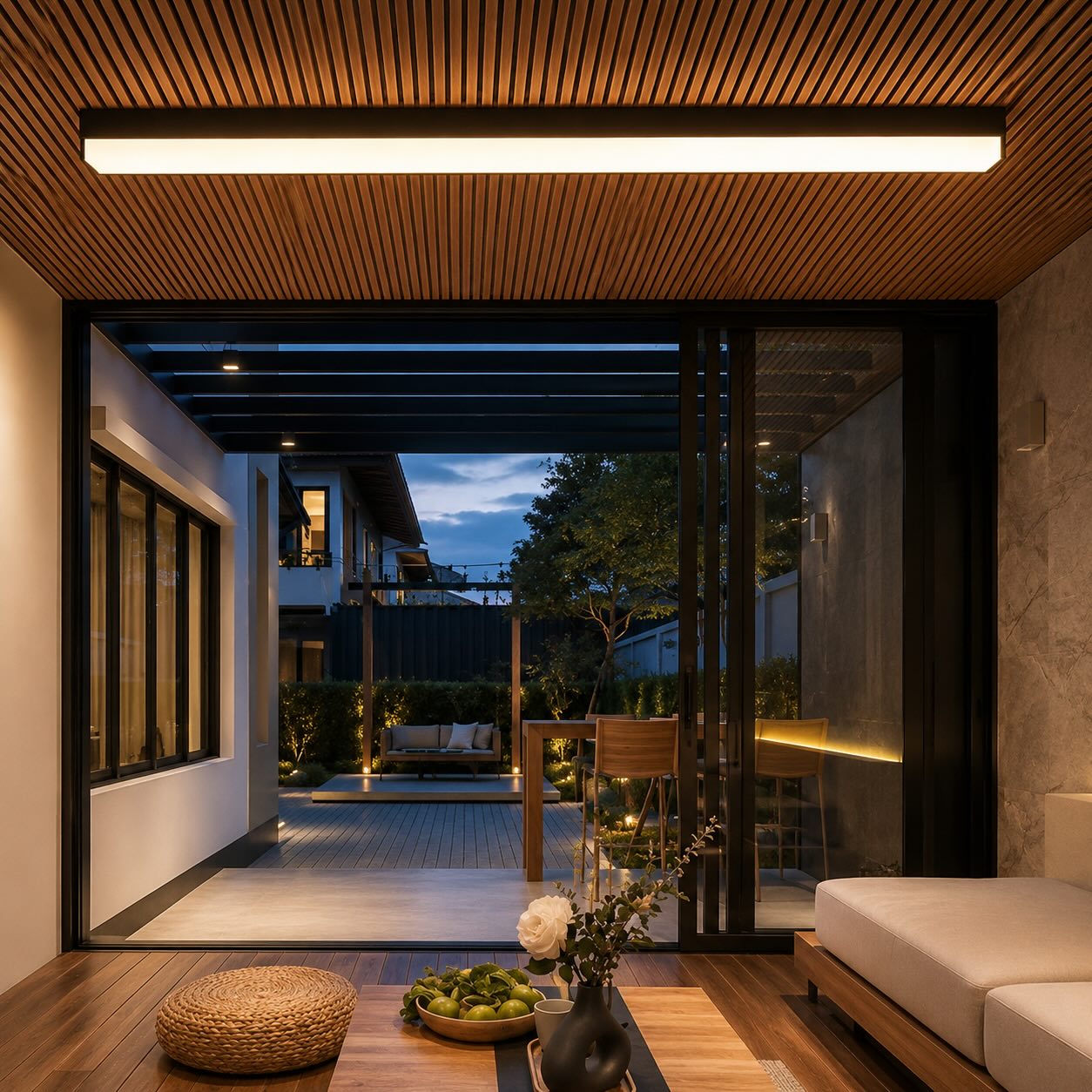 Modern Minimalist Ceiling Light Flush Mount LED Dimmable Aluminum Indoor Lighting | ribuella