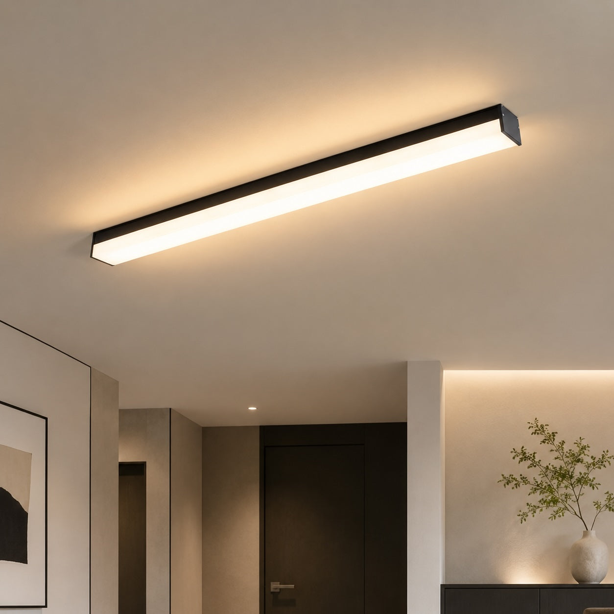Modern Minimalist Ceiling Light Flush Mount LED Dimmable Aluminum Indoor Lighting | ribuella
