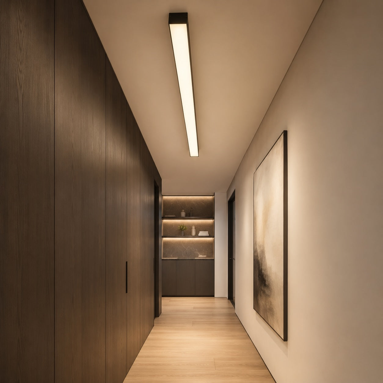 Modern Minimalist Ceiling Light Flush Mount LED Dimmable Aluminum Indoor Lighting | ribuella