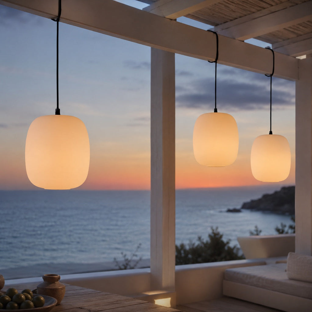 Modern Outdoor Pendant Light Fixture Hanging Aluminum LED Waterproof for Exterior Use | ribuella