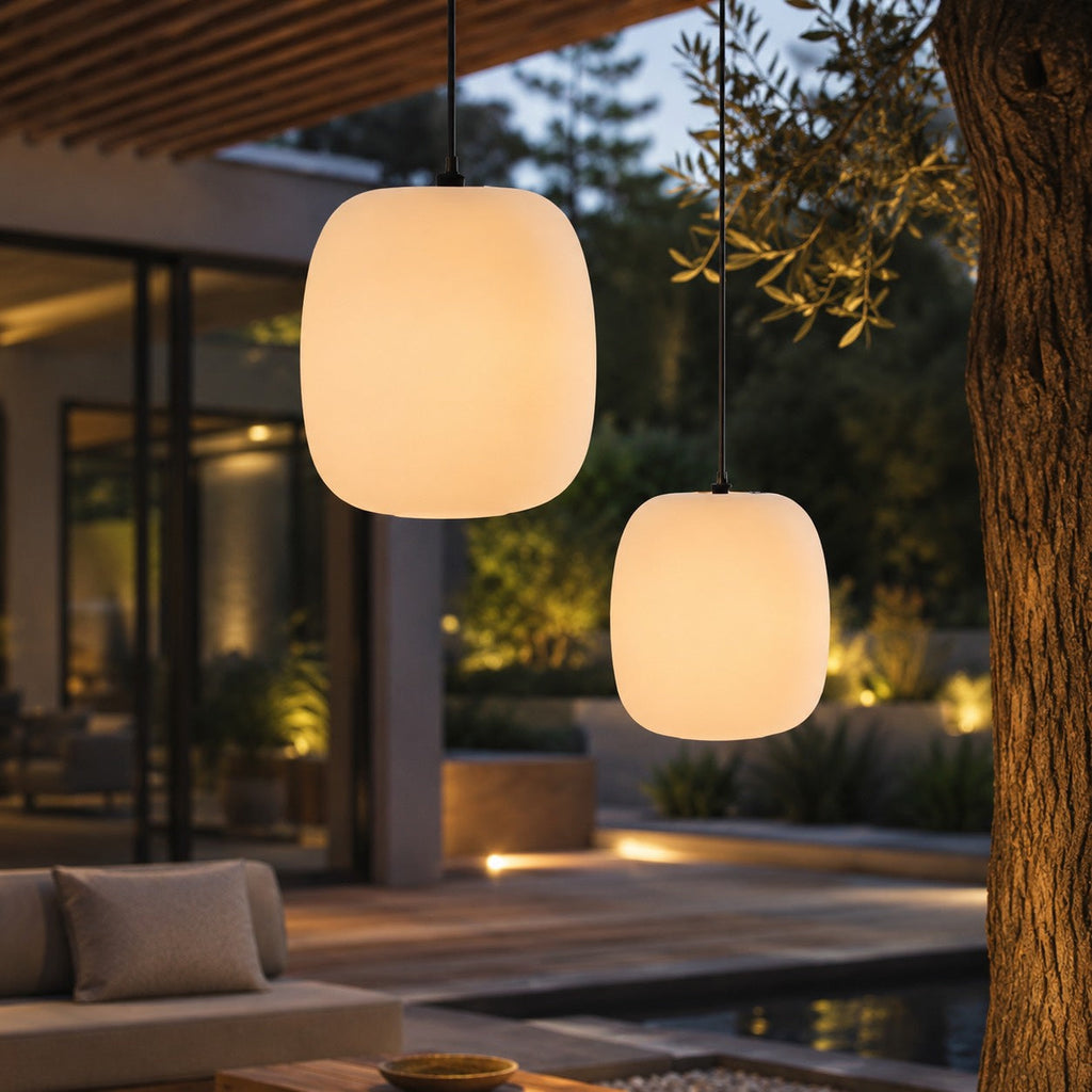 Modern Outdoor Pendant Light Fixture Hanging Aluminum LED Waterproof for Exterior Use | ribuella