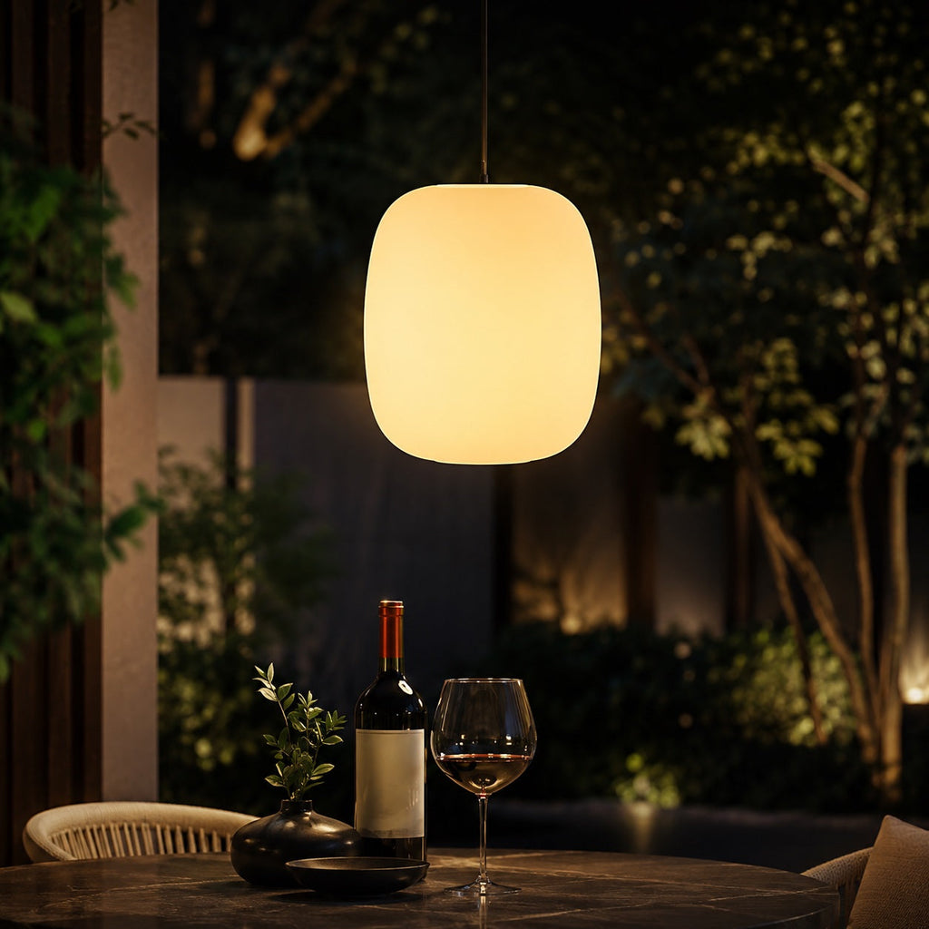Modern Outdoor Pendant Light Fixture Hanging Aluminum LED Waterproof for Exterior Use | ribuella
