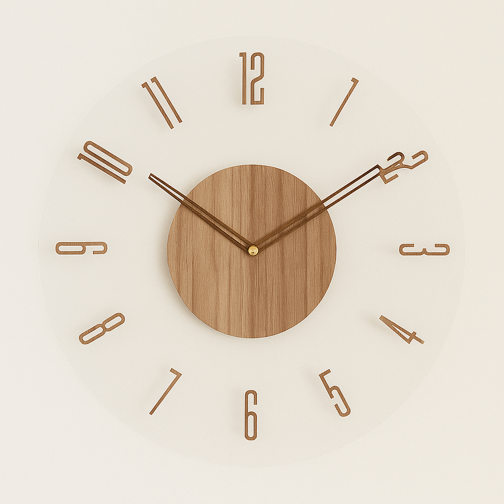 Silent Sweep Round Wall Clock - Modern Nordic Minimalist Design