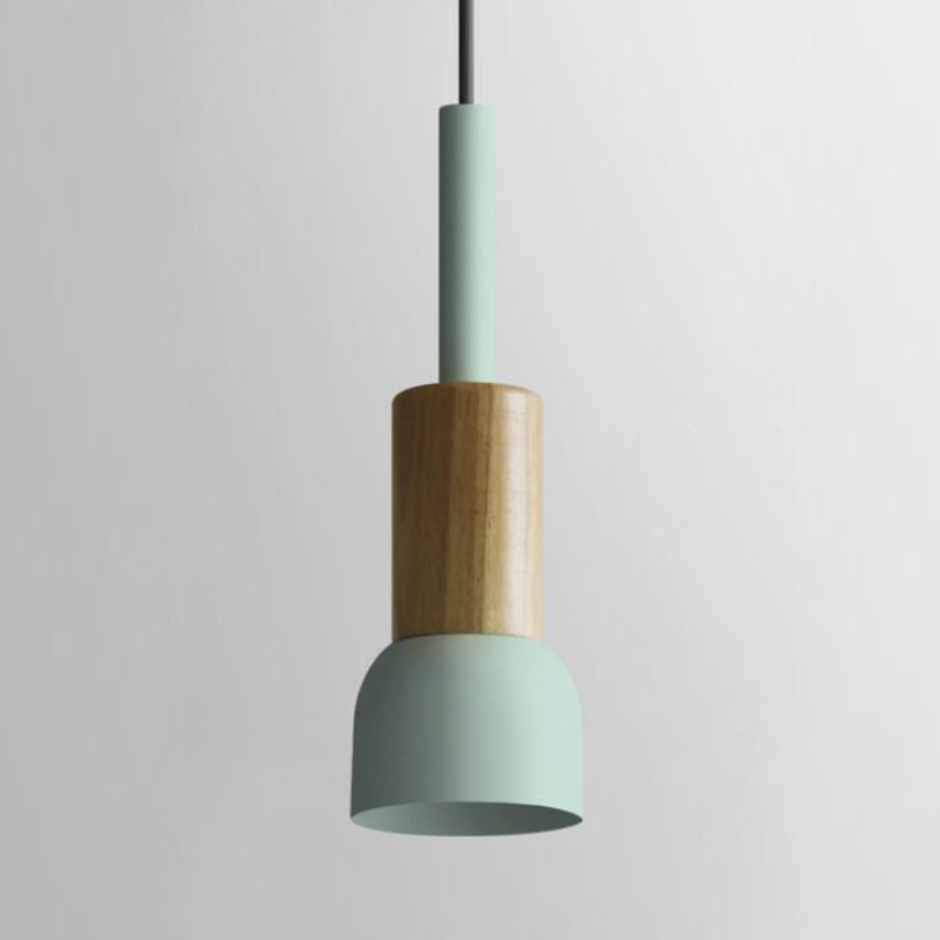 Stylish Adjustable Pendant Light with Wooden Accent | ribuella
