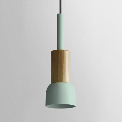 Stylish Adjustable Pendant Light with Wooden Accent | ribuella