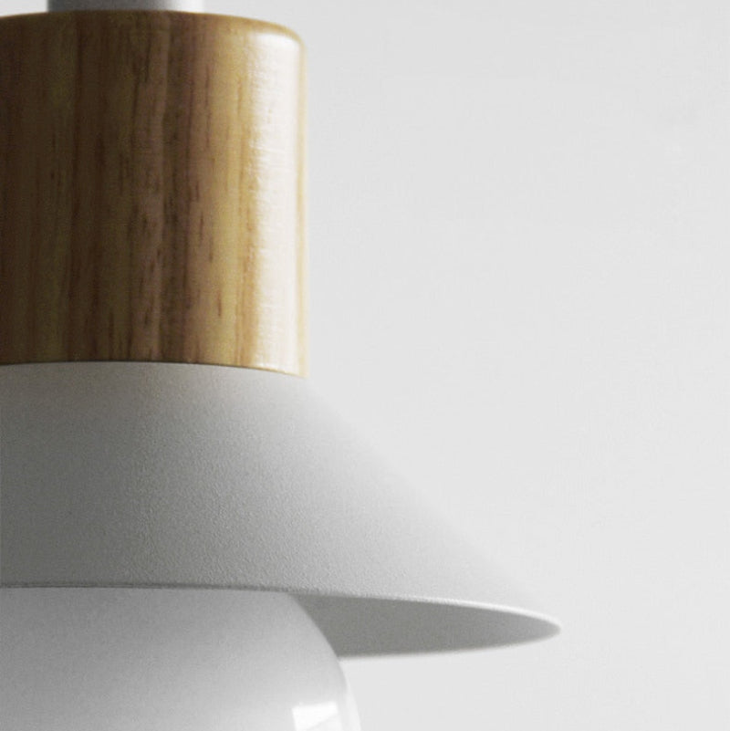 Stylish Adjustable Pendant Light with Wooden Accent | ribuella