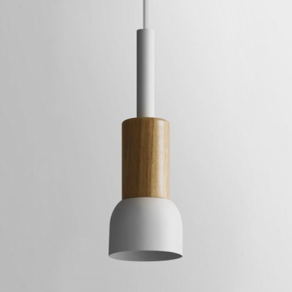 Stylish Adjustable Pendant Light with Wooden Accent | ribuella