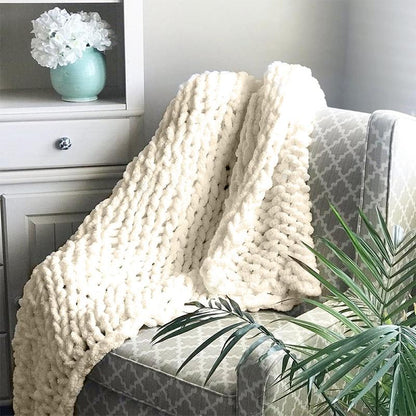Textured Cozy Knit Blanket for Stylish Comfort | ribuella