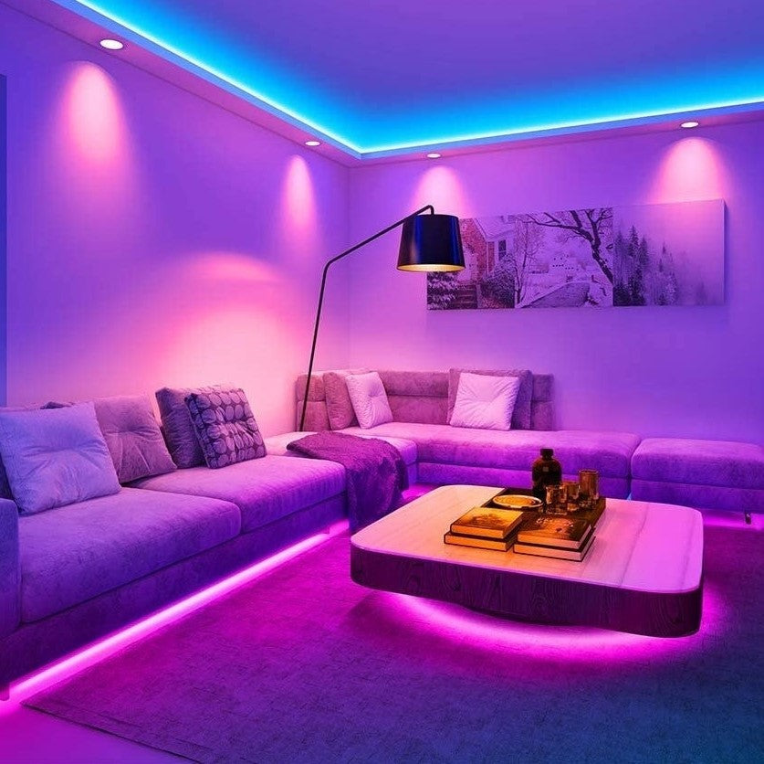 Tira de iluminación LED impermeable con control remoto y cambio de color