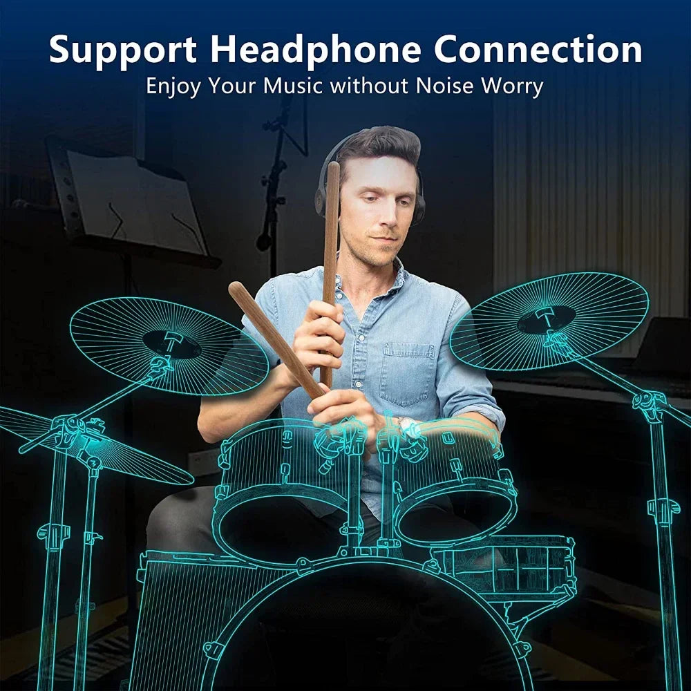 RhythmoMax Compact Electronic Drum Kit — Quiet Practice Pads