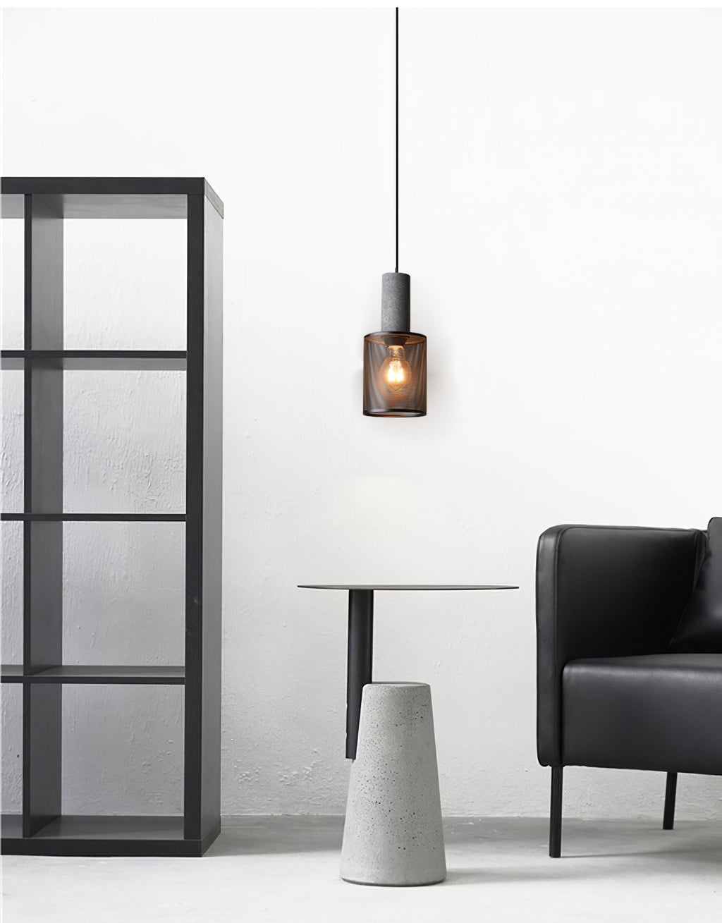Lampada a sospensione cilindrica elegante, plafoniera moderna in stile industriale
