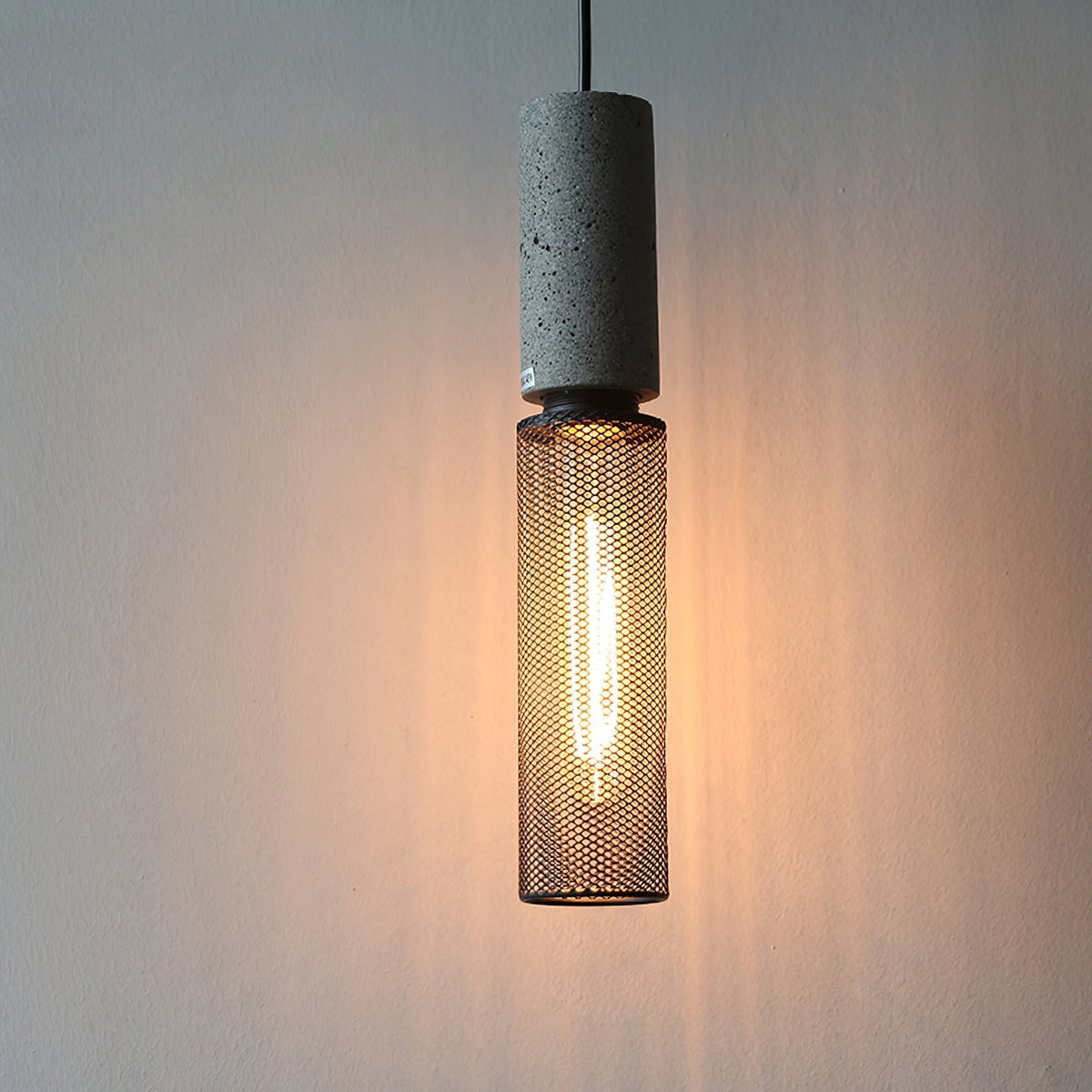 Lampada a sospensione cilindrica elegante, plafoniera moderna in stile industriale