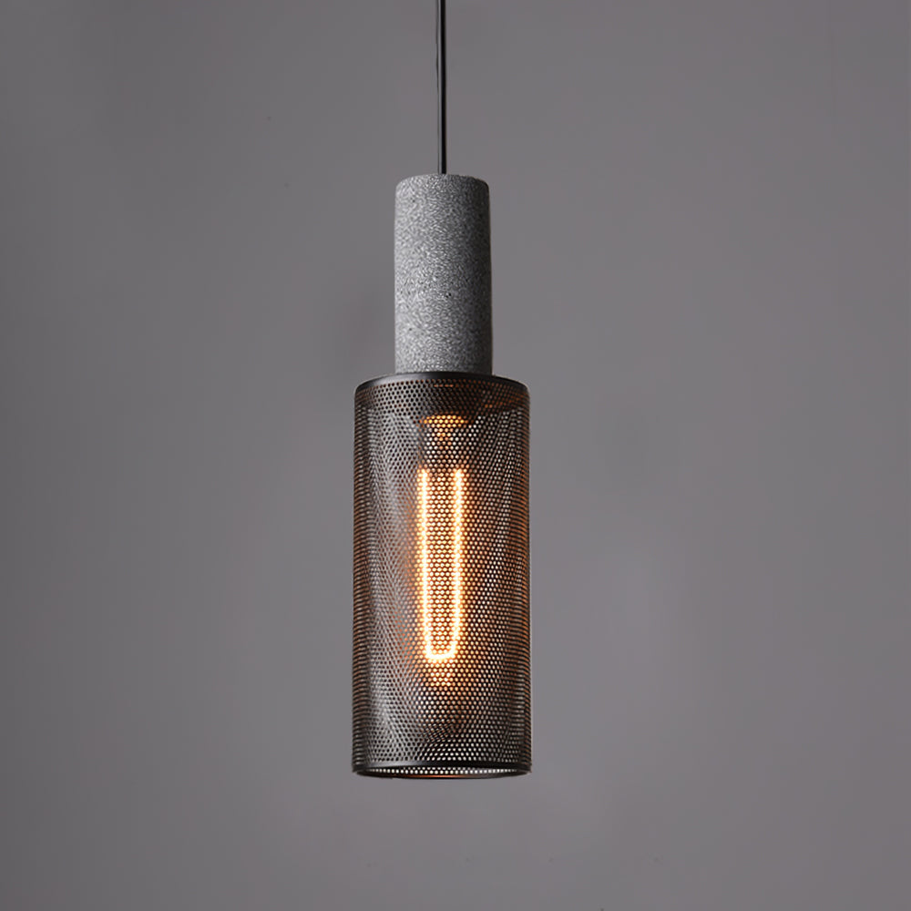 Elegant cylindrisk pendellampe, moderne industriel loftslampe