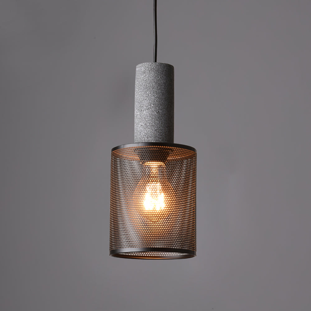 Elegant cylindrisk pendellampe, moderne industriel loftslampe