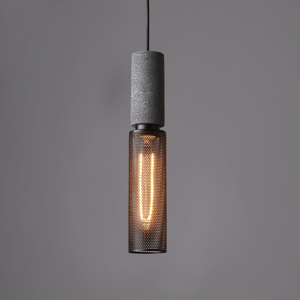 Elegant cylindrisk pendellampe, moderne industriel loftslampe