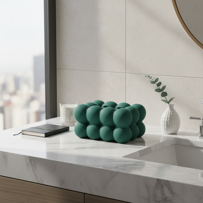 Stylish Bubble-Patterned Ceramic Tissue Holder for Home | ribuella