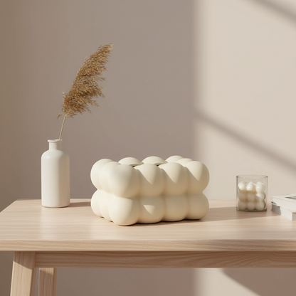 Stylish Bubble-Patterned Ceramic Tissue Holder for Home | ribuella