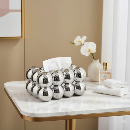 Stylish Bubble-Patterned Ceramic Tissue Holder for Home | ribuella