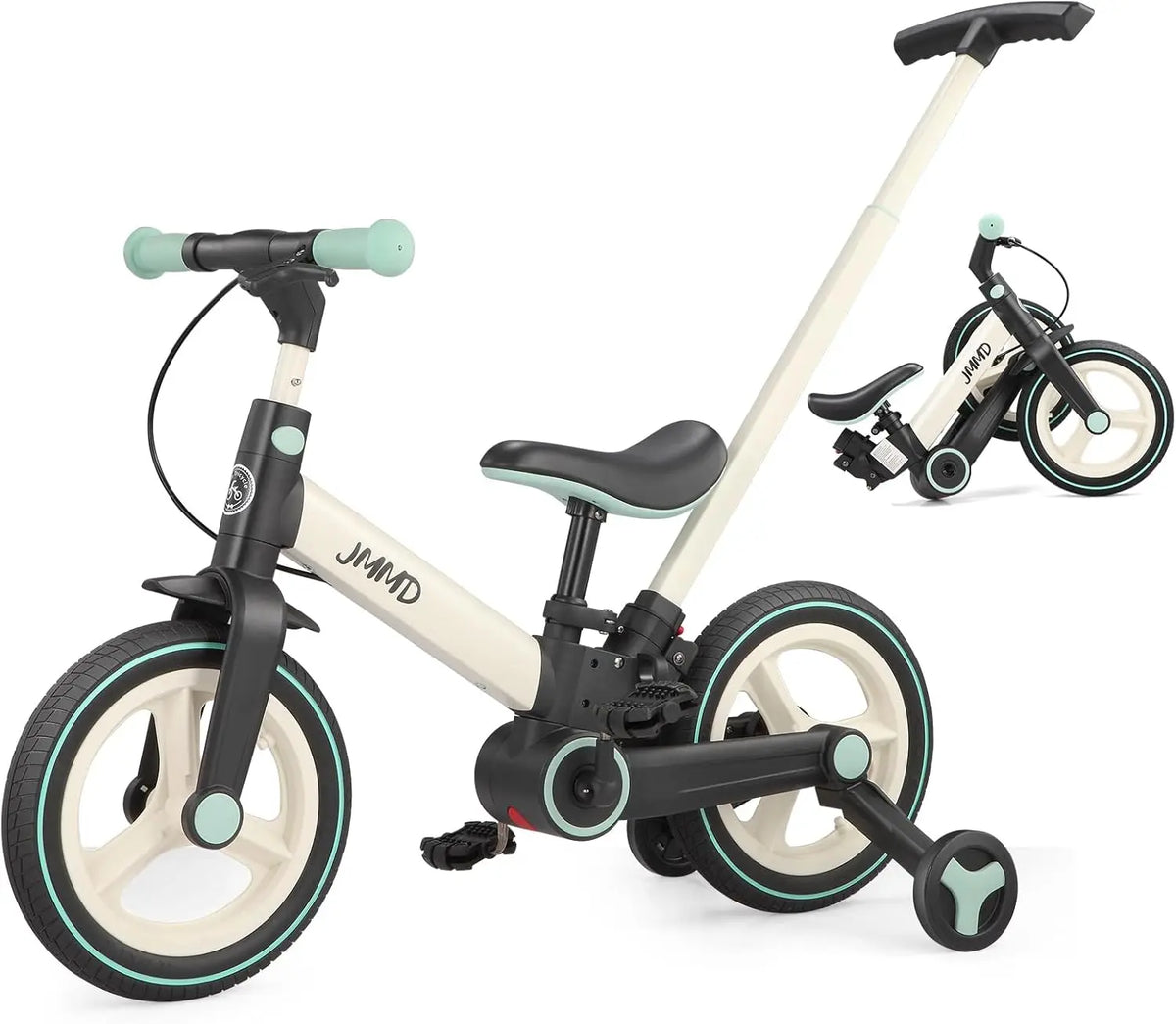 RolliGo Convertible Toddler Ride-On, Push Handle And Pedals