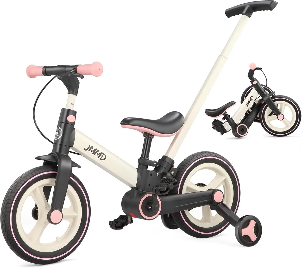 RolliGo Convertible Toddler Ride-On, Push Handle And Pedals