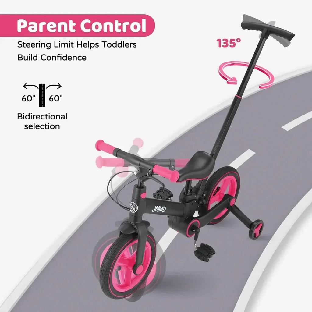 Porteur convertible RolliGo pour tout-petit, avec poignée de poussée et pédales