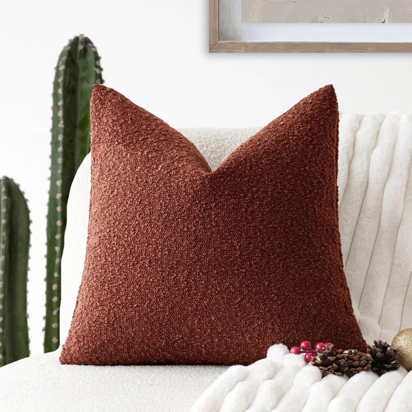 Textured Throw Pillow Case for Cozy Home Decor | ribuella