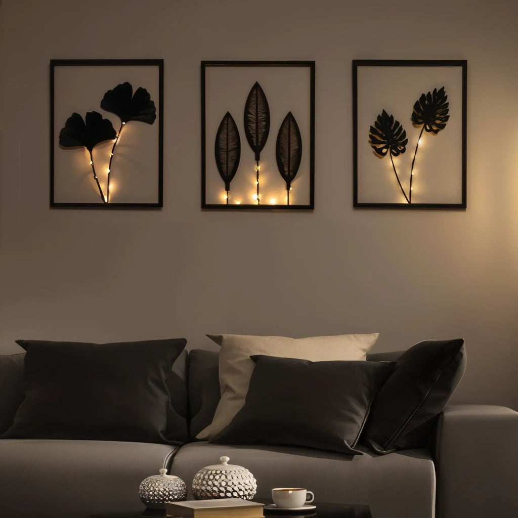 LumaPulse LED-bildelamper, 3-pakning, paneler med skiftende farger