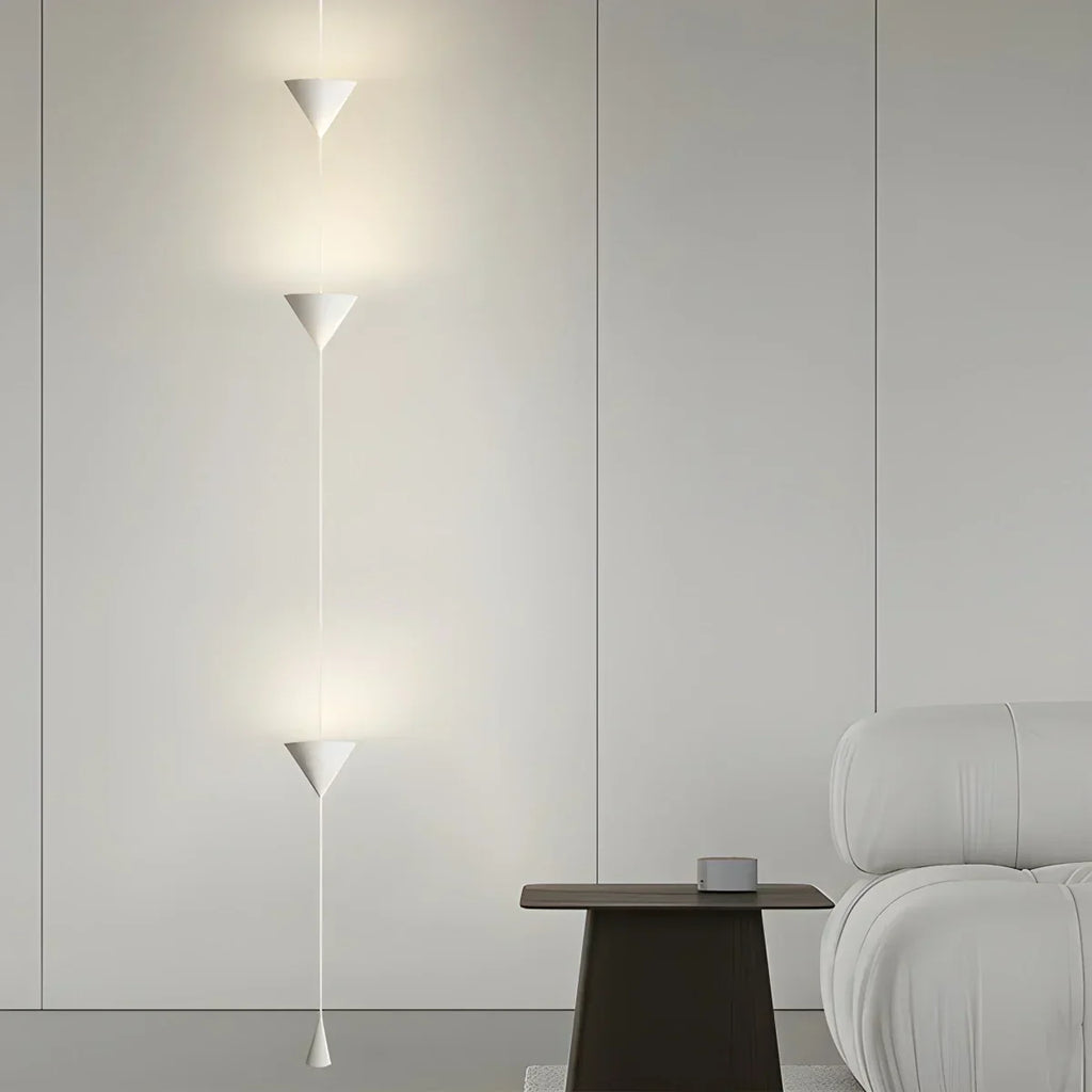 Lampadaire à suspension conique avec éclairage d’ambiance LED réglable de 3.5m