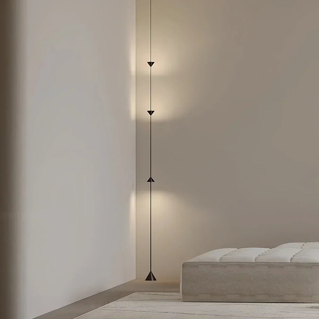 Lampadaire à suspension conique avec éclairage d’ambiance LED réglable de 3.5m