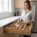 Organizador de gaveta expansível de peça única TimberFlex, 30.6–50 cm