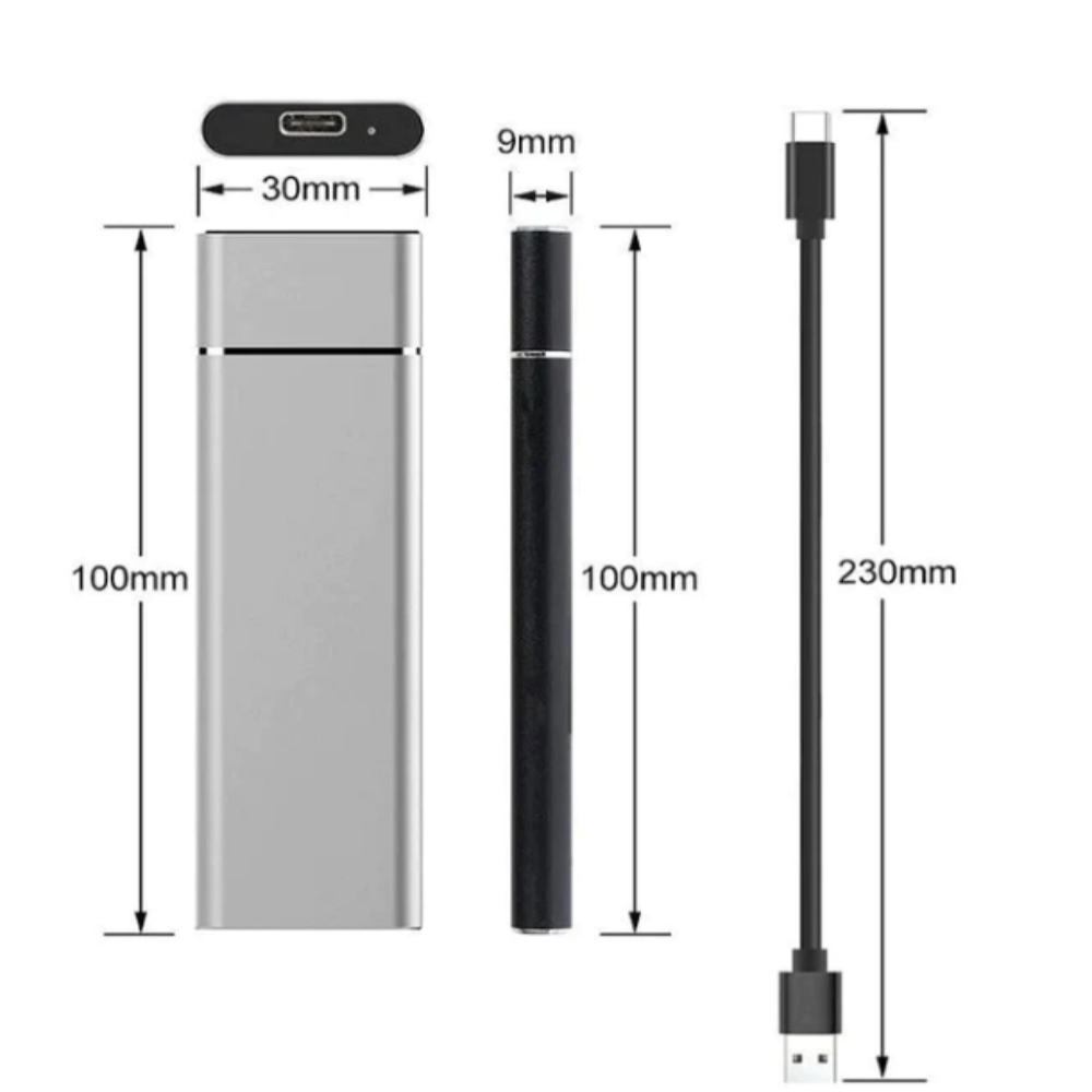 8TB Slim Portable External Hard Drive Compact High Capacity Storage