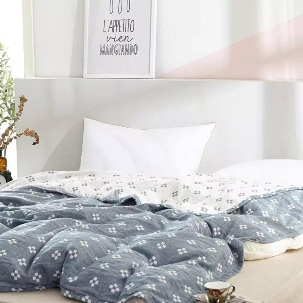 Manta ligera y cómoda — Elegante estampado de diamantes para usar durante todo el año